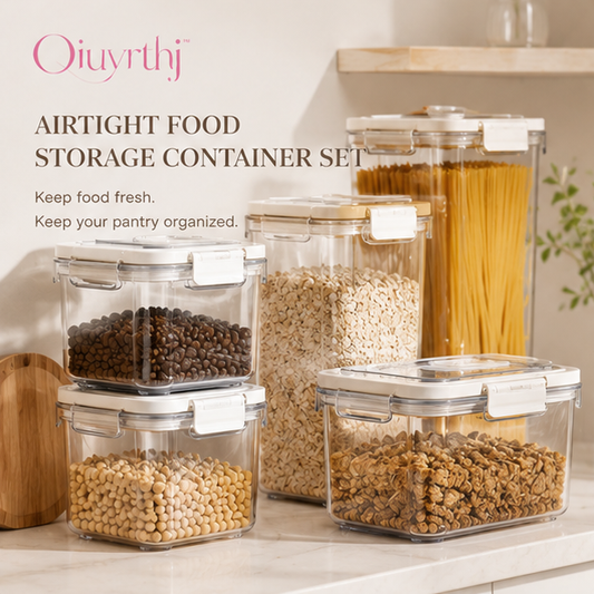 Oiuyrthj™ Airtight Food Storage Container Set for Pantry Organization